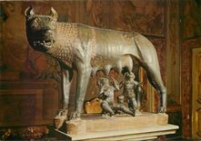 CPM Palazzo dei conservatoei Lupa Capitolina Originale in Bronzo VI V sec a C