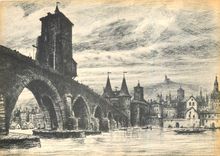 CPM Lyon du Passe Le Pont du Rosne au 17 e s