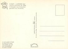 CPM Landes Vieille Gravure de 1890 le berger sur echasses gardant les Moutons 