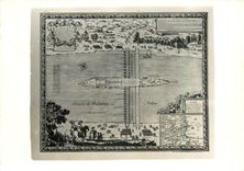 CPM Plan de l'lle des Faisans Mariage de Louis XIV 1660 