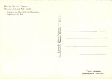 CPM Plan de l'lle des Faisans Mariage de Louis XIV 1660 