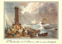 CPM Bayonne Vieille Gravure de 1860 Vue de l'embouchure de l'Adour 