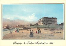 CPM Biarritz Vieilles gravures de 1855 Le Palais Imperial 