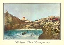 CPM Biarritz Vieille Gravures de 1858 Le Vieux Port de Biarritz 