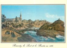 CPM Biarritz Vieille Gravures en 1830 Vue de l'Eglise Ste Eugenie et du Pont de Bois du Basta en 183