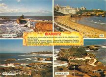 CPM Biarritz Rocher de la Vierge Plage Port des Pecheurs Rocher du Basta 