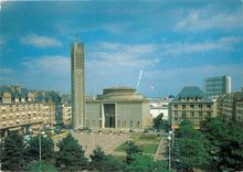 CPM Lorient Morbihan Place Alsace Lorraine l'Eglise Notre Dame des Victoires 