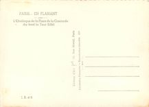 CPM Paris en Flanant L'Obelisque de la Place de la Concorde Au fond la Tour Eiffel