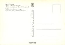 CPM Paris La Seine au Pont de Grenelle La Statue de la Liberte Bartoldi Sculpteur 