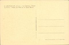 Saumur the Castle the Church the Town hall and the Wilson Quay - CPA