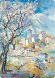 CPM Village de Provence Peinture a Vhuille de Robert Faure 