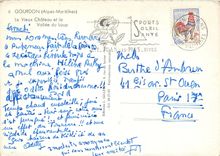 CPM Gourdon Alpes Maritimes Le Vieux Chateau et la Vallee du Loup