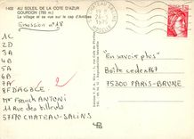 CPM Gourdon Le village et sa vue sur le cap d'Antibes