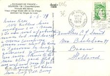 CPM Gourdon Alpes Maritimes Vieux village feodal bati en nid d'aigle dominant les Gorges du Loup 