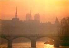 CPM Paris Matin d'hiver sur le Seine 