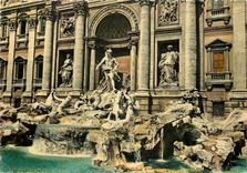 CPM Roma Fountain of Trevi Detail 