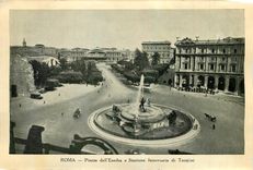 CPM Roma Piazza dell Esedra e Stazione ferroviaria di Termini 