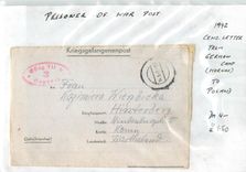 Cover Lettre Censored letter from German Camp Murnau to Poland 1942 Militaria