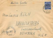 Lettre Cover Censor Allemagne US Censor WW2