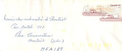 Entier Postal Postal Stationary Canada Bateaux Bateau Rawdon