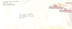 Entier Postal Postal Stationary Canada Bateaux Bateau 