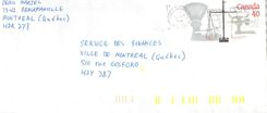 Entier Postal Postal Stationary Canada Balance Justice 