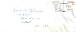 Entier Postal Postal Stationary Canada Balance Justice 
