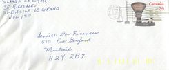 Entier Postal Postal Stationary Canada Pese Personnes Ste Basile le Grand