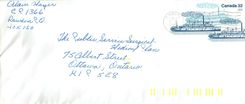 Entier Postal Postal Stationary Canada Bateaux Bateau Rawdon