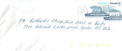 Entier Postal Postal Stationary Canada Bateaux Bateau Petit Rocher