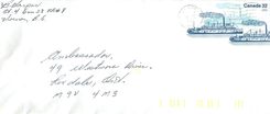 Entier Postal Postal Stationary Canada Bateaux Bateau Vernon
