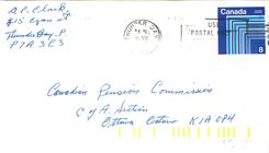 Entier Postal Postal Stationary Canada Thunder Bay