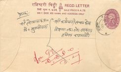 Entier Postal Postal Stationary Nepal Fleurs 