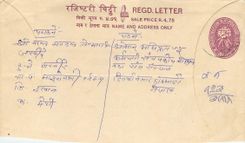 Entier Postal Postal Stationary Nepal Fleurs 