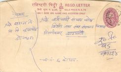 Entier Postal Postal Stationary Nepal Fleurs 