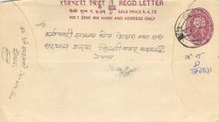 Entier Postal Postal Stationary Nepal Fleurs 
