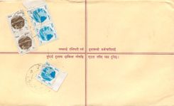 Entier Postal Postal Stationary Nepal Fleurs
