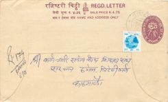 Entier Postal Postal Stationary Nepal Fleurs 
