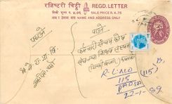 Entier Postal Postal Stationary Nepal Fleurs 