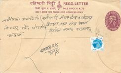 Entier Postal Postal Stationary Nepal Fleurs 