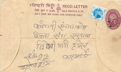 Entier Postal Postal Stationary Nepal Fleurs 