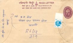 Entier Postal Postal Stationary Nepal Fleurs 