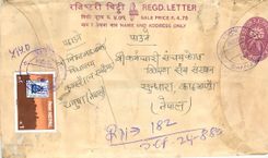 Entier Postal Postal Stationary Nepal Fleurs 