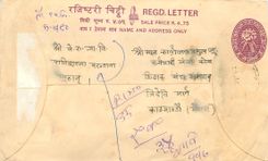 Entier Postal Postal Stationary Nepal Fleurs 