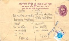 Entier Postal Postal Stationary Nepal Fleurs 
