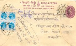 Entier Postal Postal Stationary Nepal Fleurs 