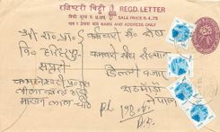 Entier Postal Postal Stationary Nepal Fleurs 