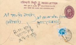 Entier Postal Postal Stationary Nepal Fleurs 