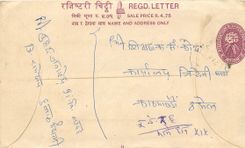 Entier Postal Postal Stationary Nepal Fleurs 