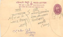 Entier Postal Postal Stationary Nepal Fleurs 